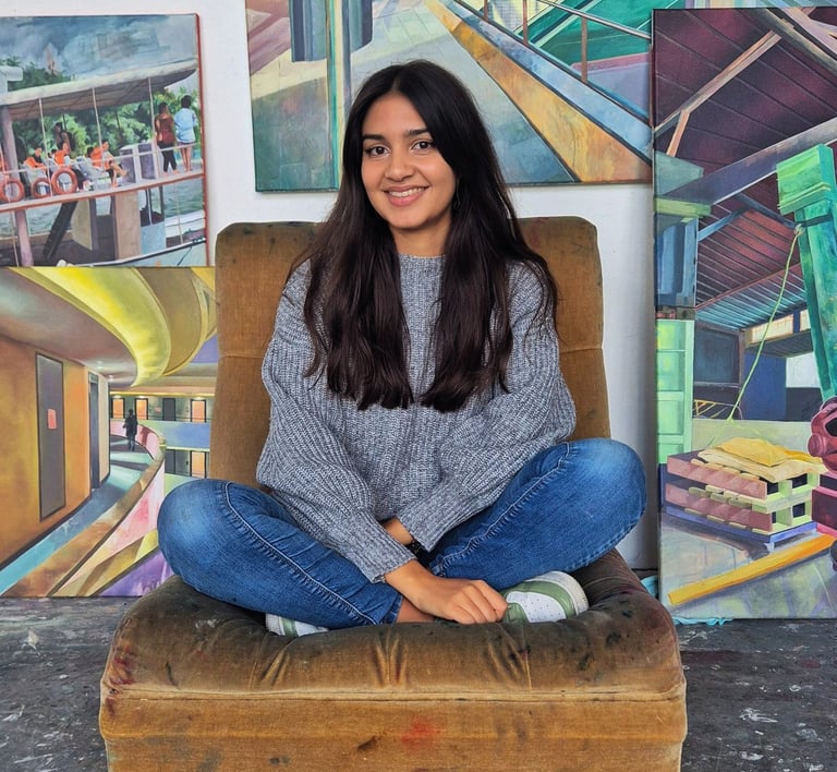 Foto von Jasmin Roßmann; Titelbild mit Abbildung der Künstlerin