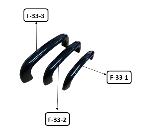 Plastic Black Handles ​F-33-1 Length 90mm F-33-2 Length 105mm F-33-3 Length 125mm
