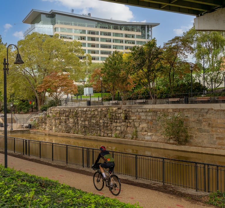 Drone image of professional office building