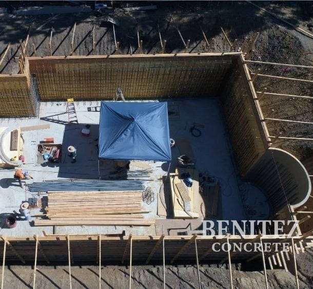 New concrete basement construction