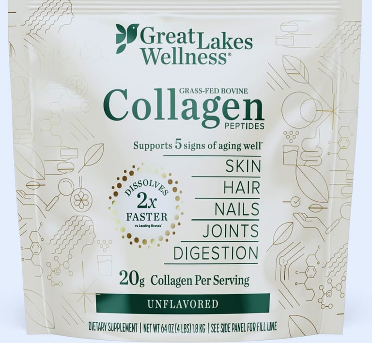 grass fed bovine collagen peptides for anti ageing by GREAT LAKES WELLNESS