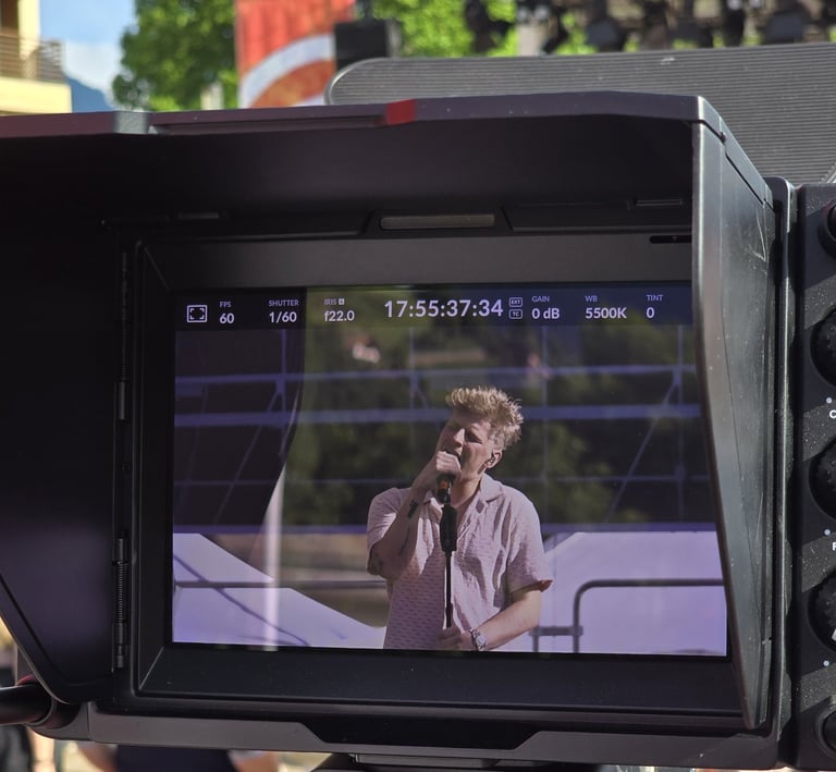 Kameraaufnahmen bei Konzert