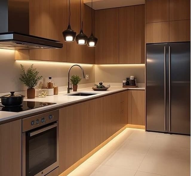 Mutfak tasarımı uygulamasıyla düzenlenen alan