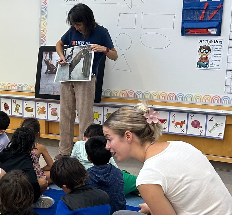 docent teaching a lesson
