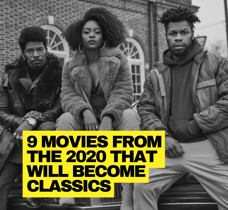 a man and woman sitting on a bench with the words 9 movies from the 20