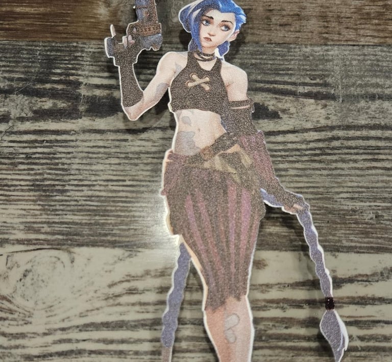anime character printed on glass for gaming PC