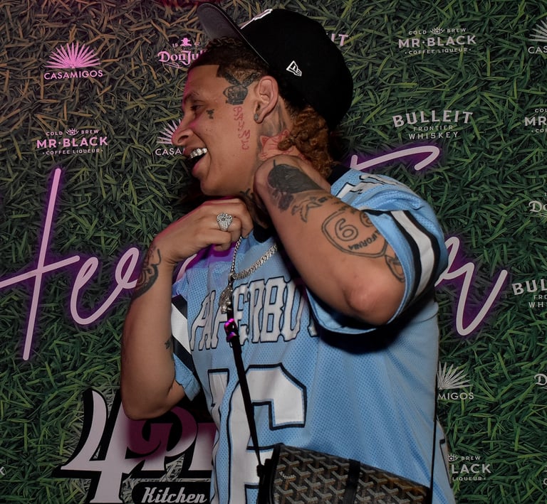 A candid photo of a guest captured by 5280 Flash, showing the authentic vibe of a Denver nightlife.