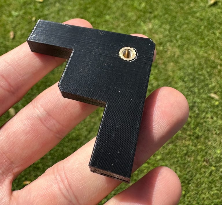 3D-Druck Briefkasten-Schild Halter schwarz