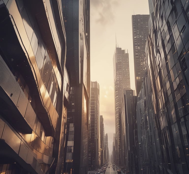 Interior of a high-end apartment with minimalist design and golden accents