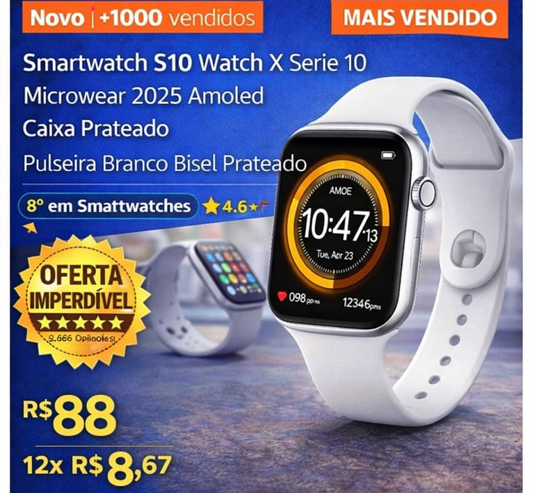 a smart watch with a smart watch on display