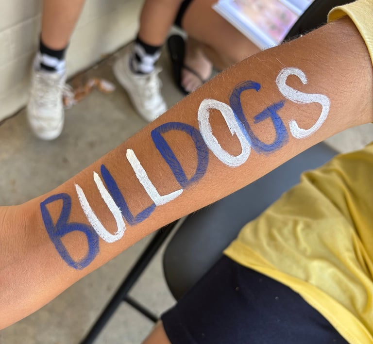 Support your favourite sports team with some cool face painting