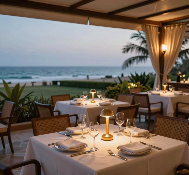 Sun-drenched infinity pool overlooking a breathtaking African landscape with distant mountains.