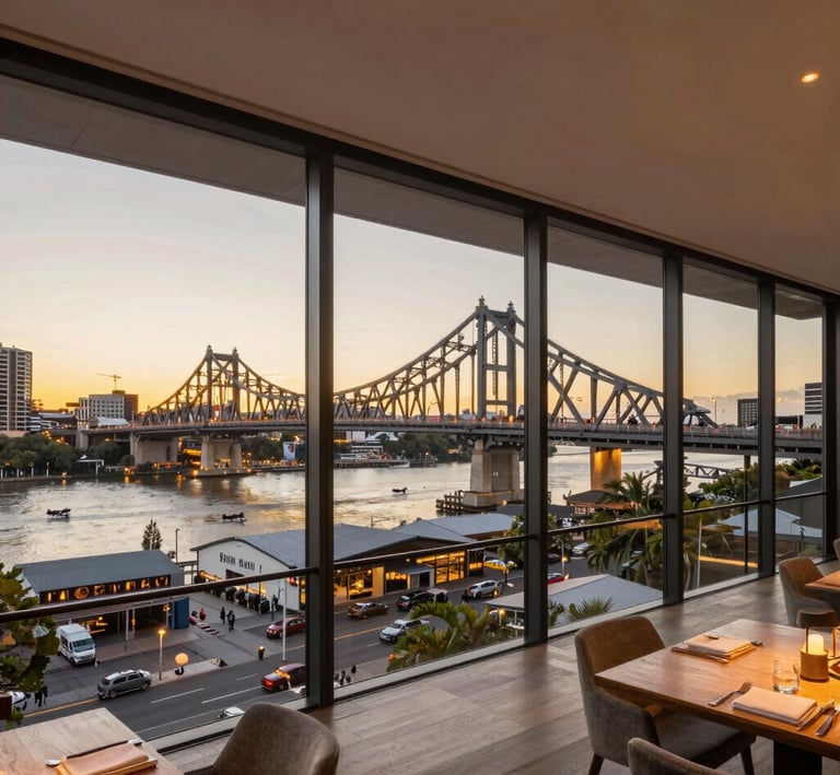 Elegant interior of a high-end Gold Coast apartment featuring floor-to-ceiling windows and ocean views.