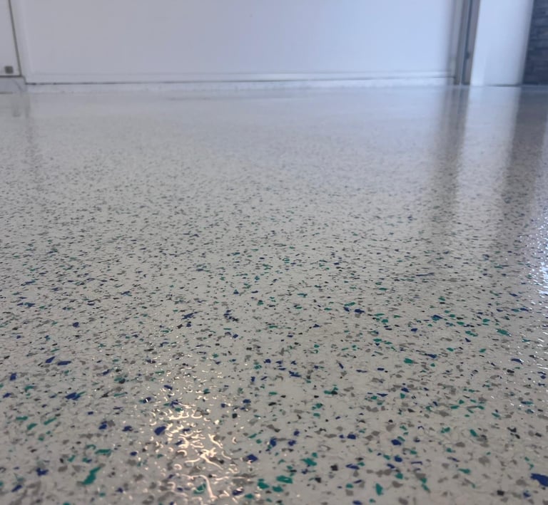 flake epoxy garage floor melbourne project