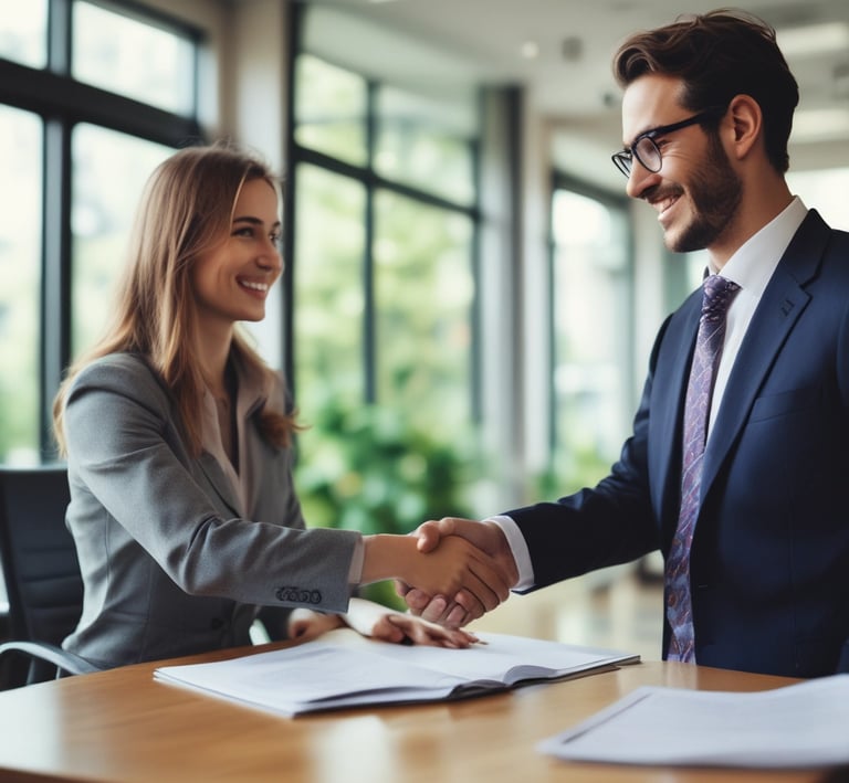 A friendly customer service representative assisting a client with import inquiries.