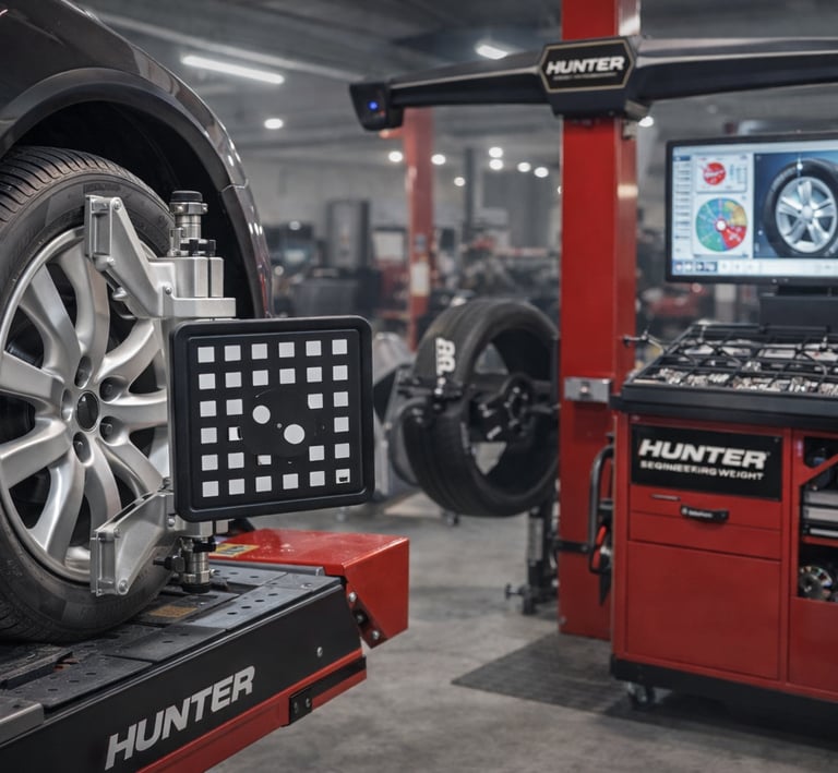 3D wheel alignment machine for accurate tyre alignment