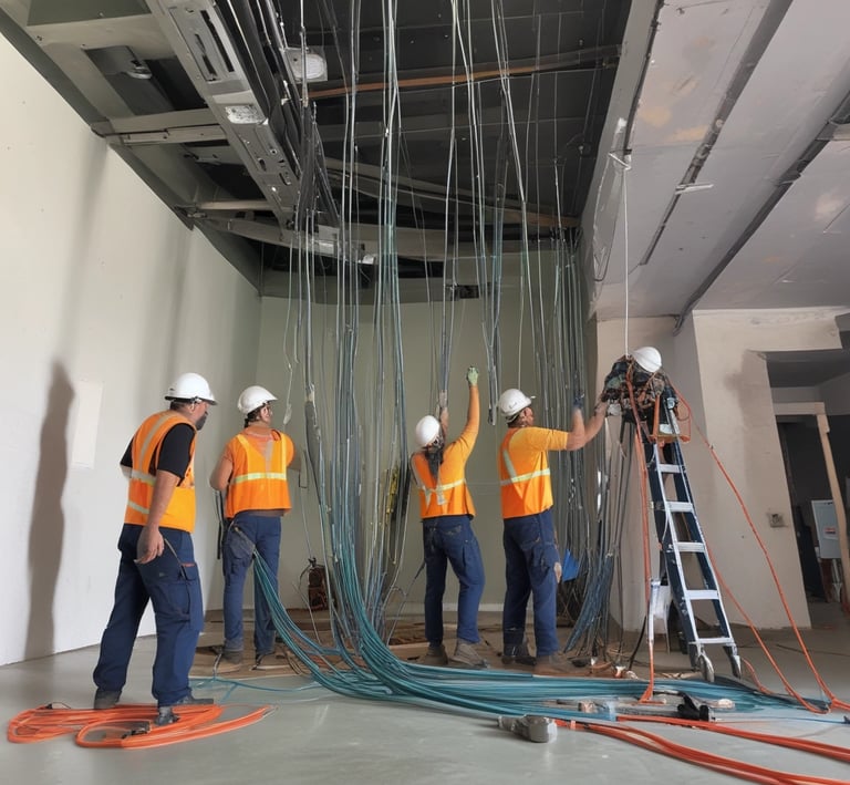 A well-maintained office rental space featuring contemporary design and comfortable workstations.