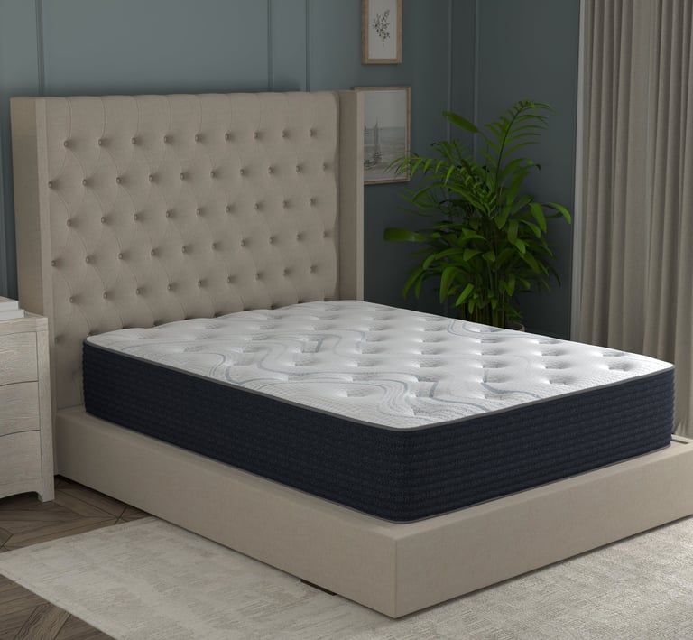 American Bedding mattress in a decorated room