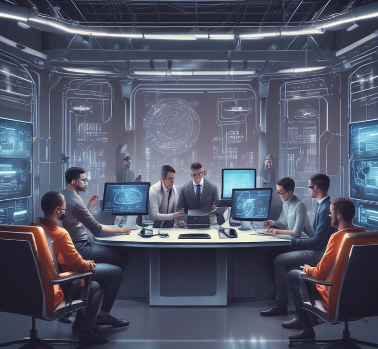 Close-up of a modern black and purple geometric pattern glowing softly.