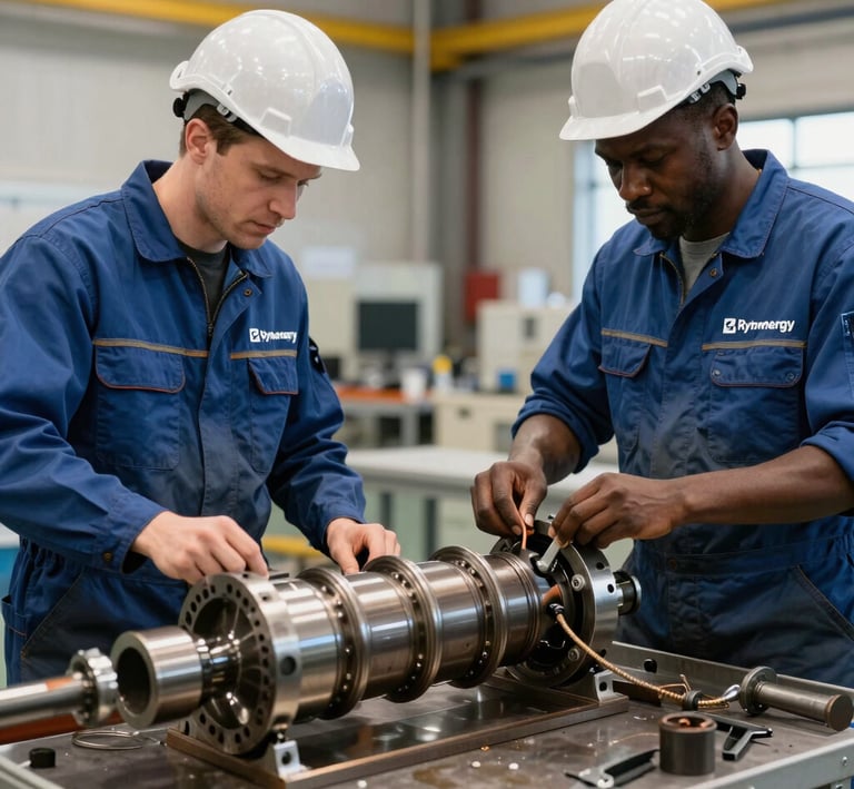 red and grey industrial machine