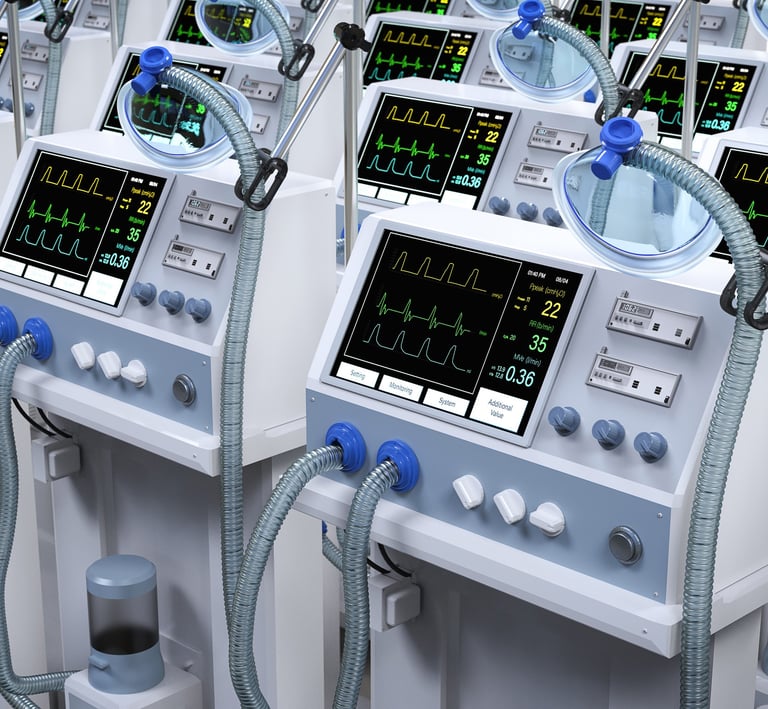 Medical equipment ready for shipment to hospitals, clinics and labs