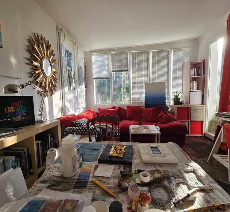 Vue de l'atelier d'Isabelle Vialard