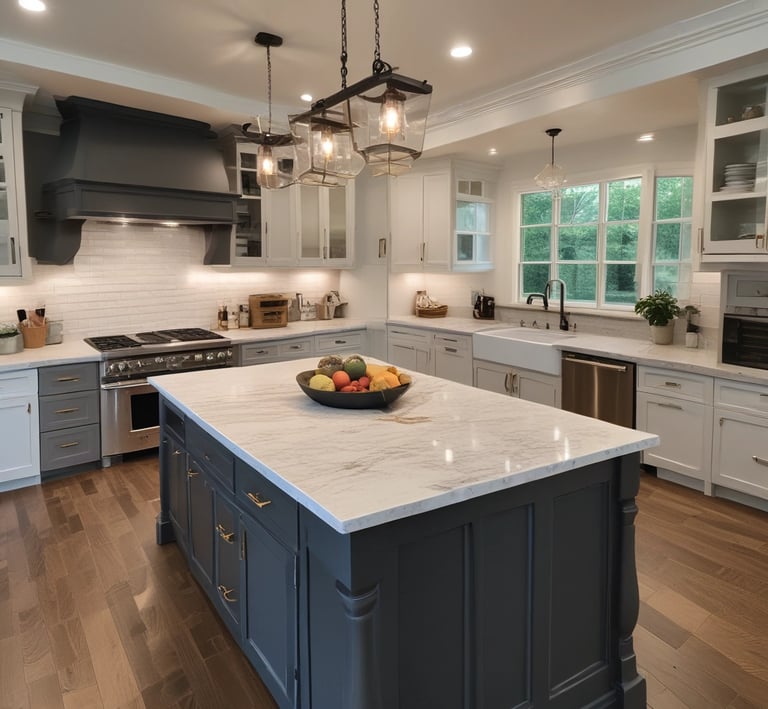 Exterior shot of a home with fresh paint and repaired siding under a sunny sky.