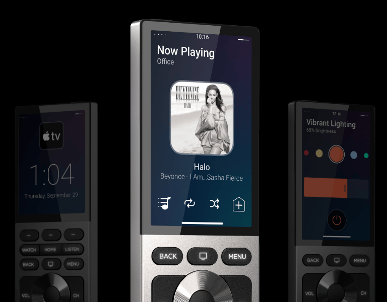 a remote control with media