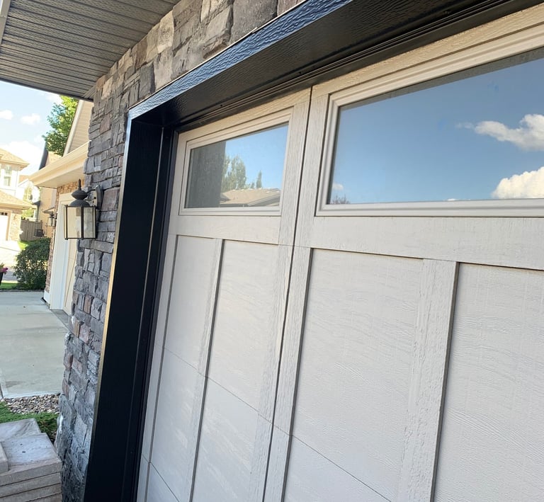 Garage door aluminum capping cladding