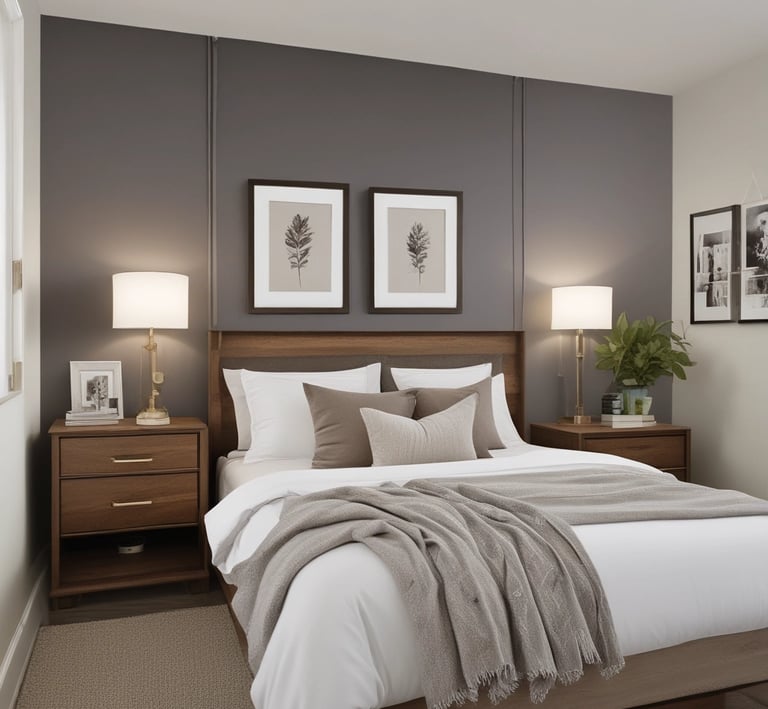 A stylish living room arrangement featuring custom sofas.