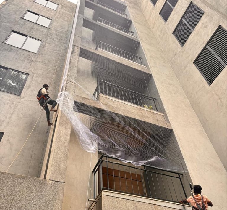 Duct Area nets installation in Bangalore