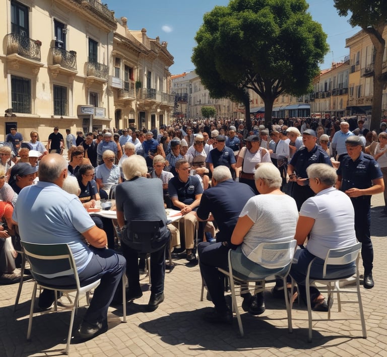 Smiling participants sharing ideas during a group activity focused on digital safety.