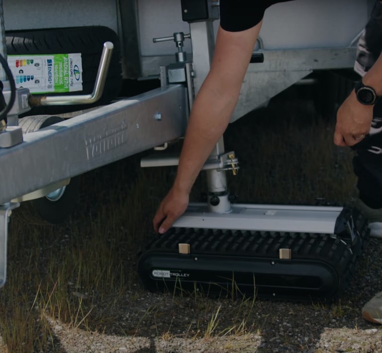 Instalacja Robot Trolley do mocowania w przyczepie