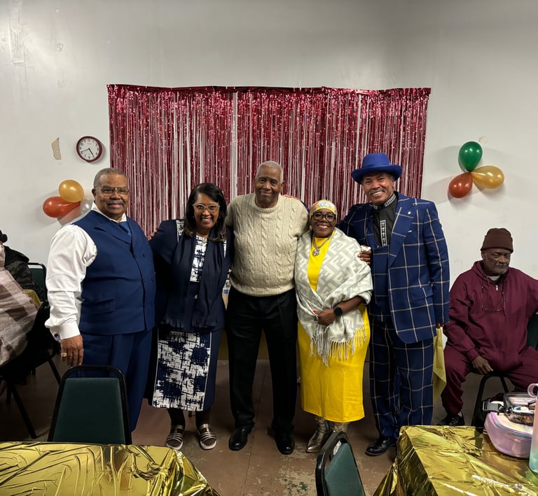 Men and women together at church