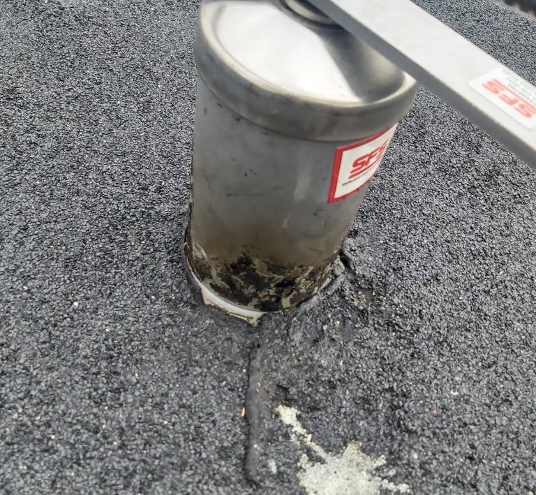 New Roof Bitumen Torch on Felt Detailing Fall Arrest Co. Louth