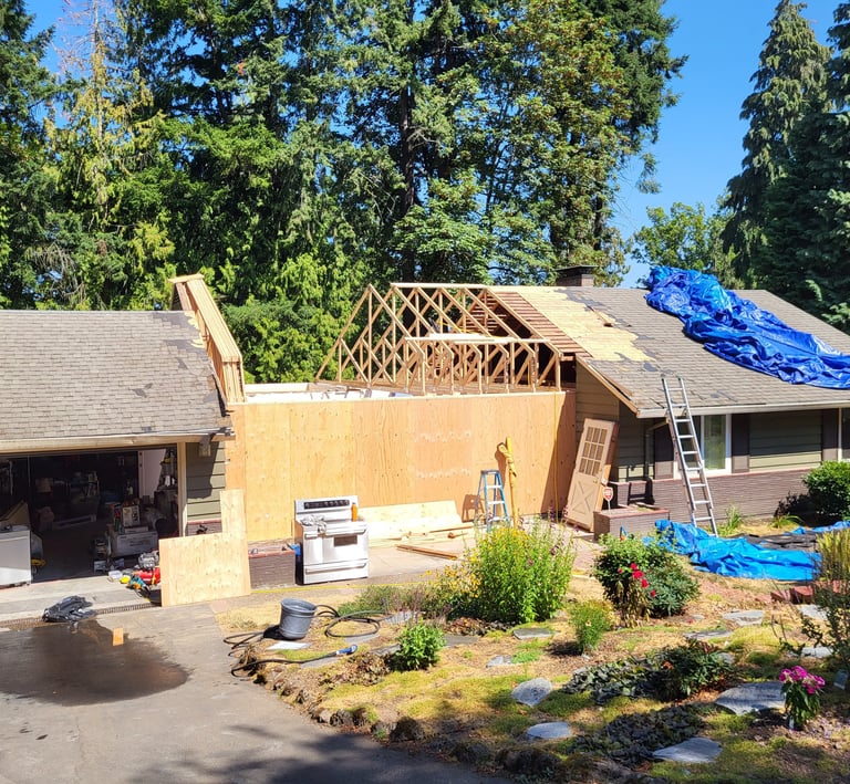 front porch home addition and room repair