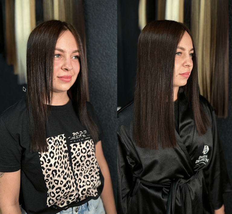 Przedłużanie włosów metodą na żimno Lusówko