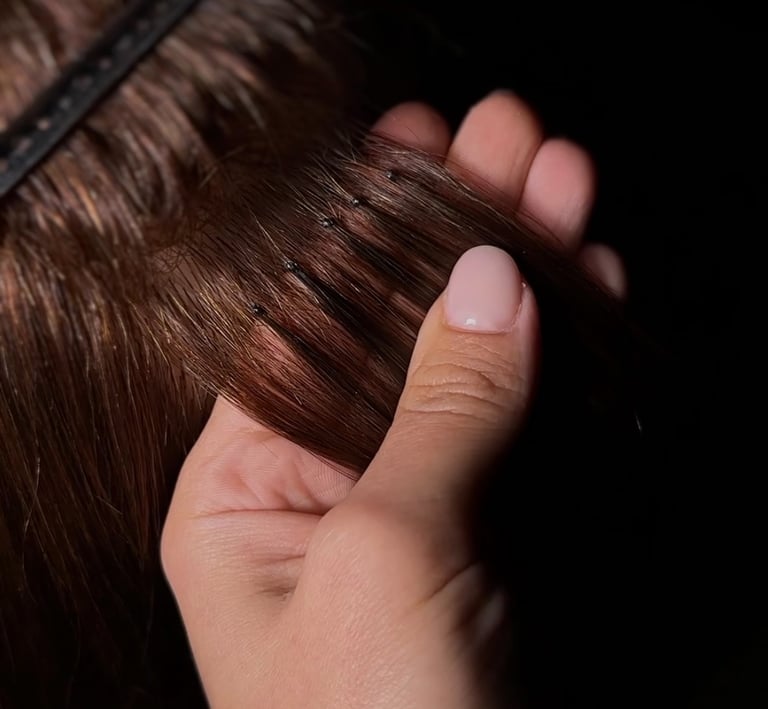 Przedłużanie włosów metodą keratynową. ISS Studio - Lusówko, Poznań okolicy