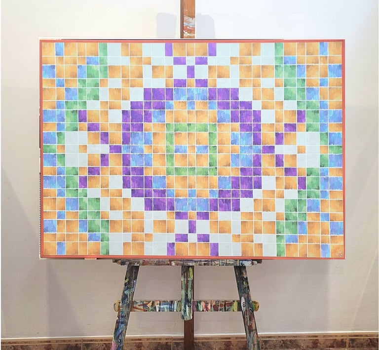 Composicion 781,en el caballete