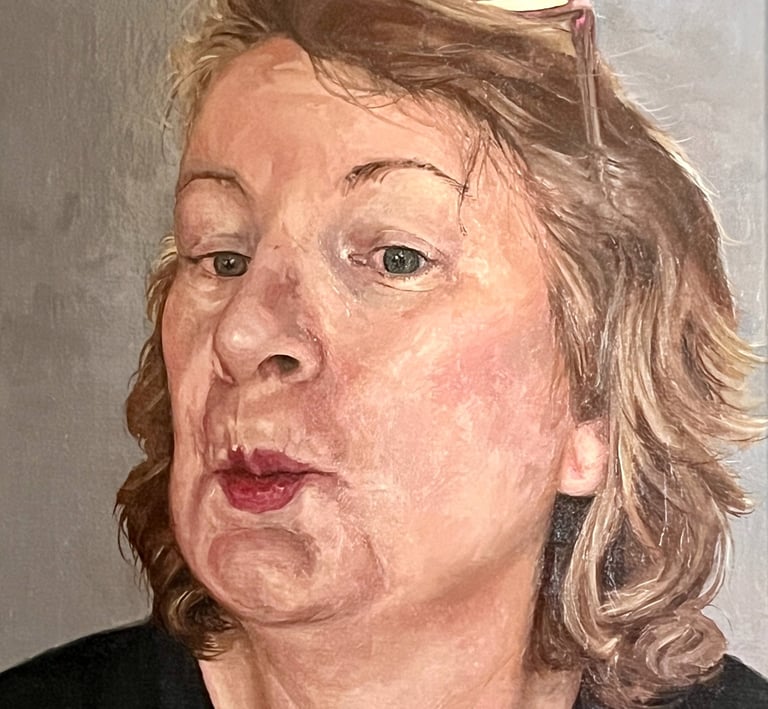 Oil paint on canvas portrait