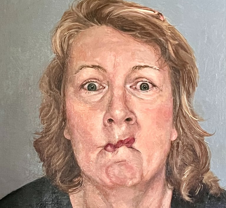 Oil paint on canvas portrait