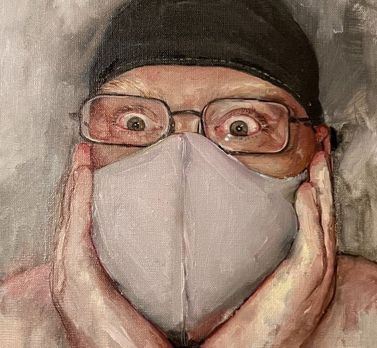 Oil paint on canvas portrait