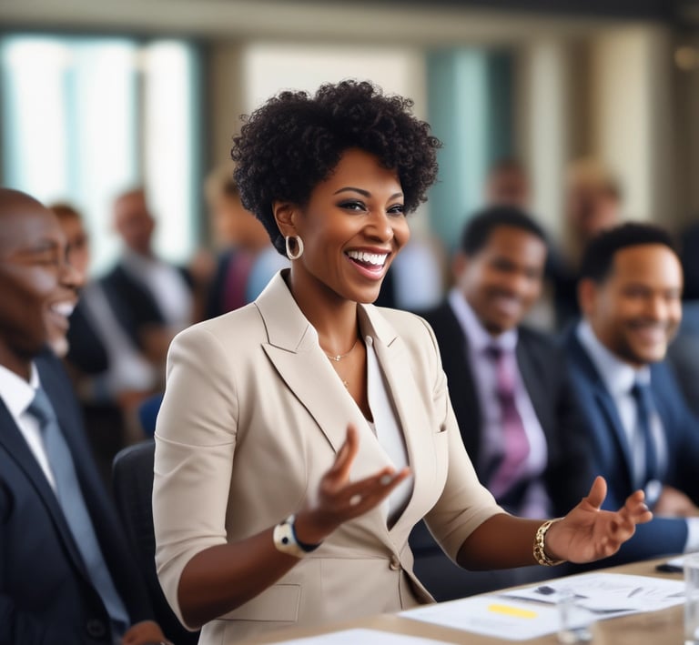 A professional team engaged in a workshop setting.
