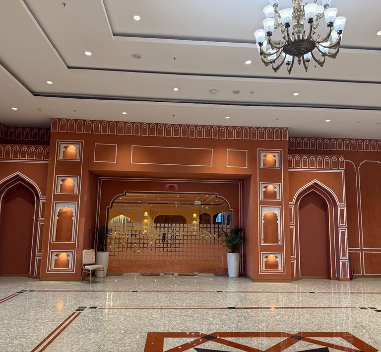 a large room with a chandelier and chandelier