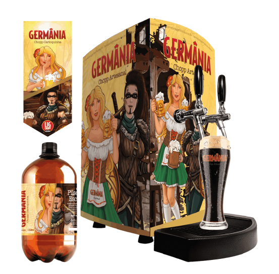 cerveja germania carioquinha pilsen e escura escuro.growler chopp barril delivery indaiatuba