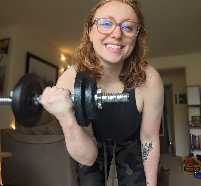 Ashley of Ashley Lynn Fitness, virtual fitness coach for recovering perfectionist.