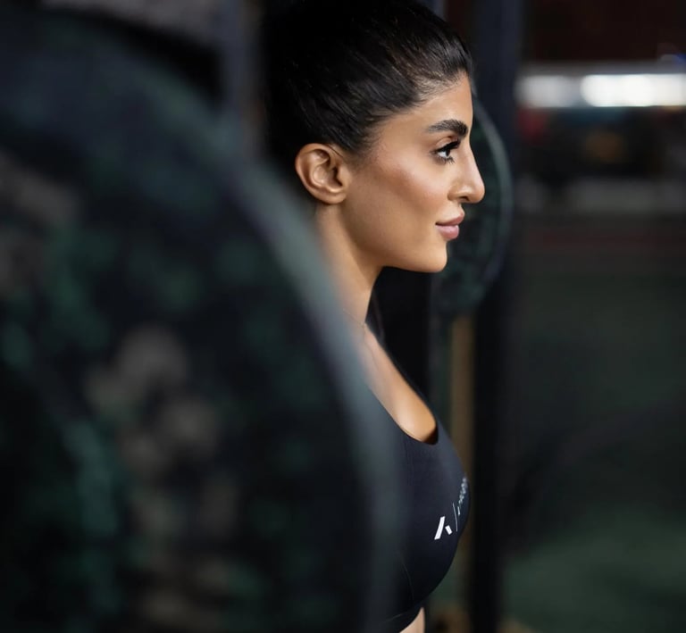 mais alhajri profile photo wearing black sportswear at the gym