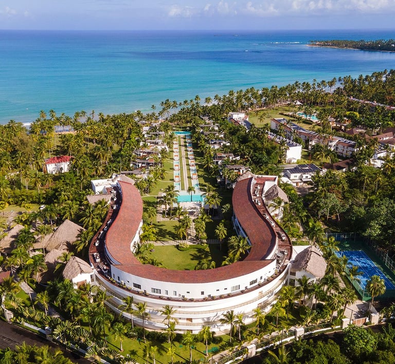 Sublime samana hotel from above