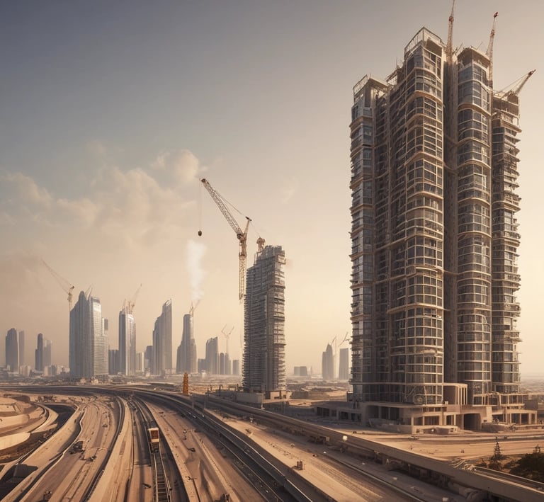 A stunning construction site showcasing modern architecture.