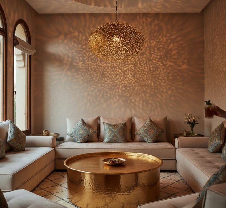 a living room with a couch and a coffee table